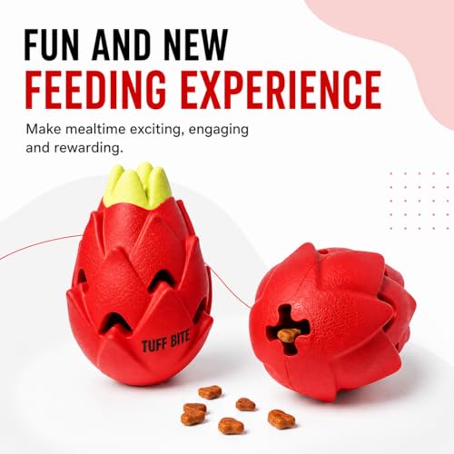 TUFF BITE Dog Chew Toy for Aggressive Chewers Durable Natural Rubber Treat Dispensing Toy with Milk Scent Tough Fetch & Chew Toy for Small, Medium & Large Dogs