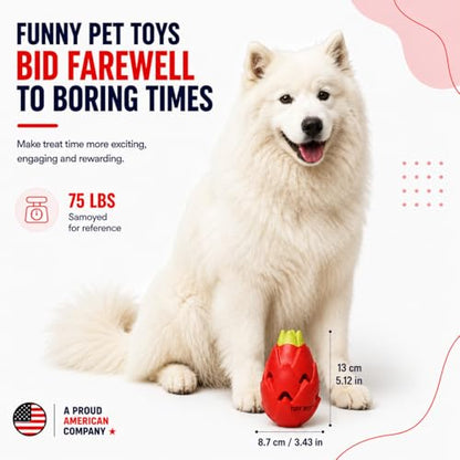 TUFF BITE Dog Chew Toy for Aggressive Chewers Durable Natural Rubber Treat Dispensing Toy with Milk Scent Tough Fetch & Chew Toy for Small, Medium & Large Dogs